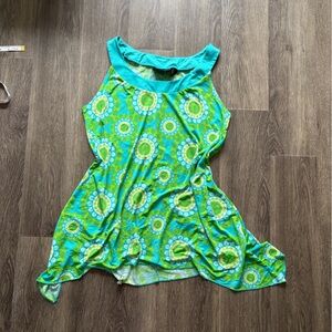 Women’s Green Patterned Sleeveless Top